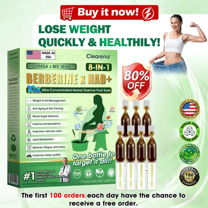 ⭐🧑‍⚕️ 𝐂𝐥𝐞𝐚𝐫𝐞𝐧𝐚® Moringa · Bee Venom · Berberine × NAD+ Eight-in-one 10× Ultra-Concentrated Herbal Essence Foot Soak — 𝐎𝐧𝐜𝐞 𝐃𝐚𝐢𝐥𝐲, 𝐕𝐢𝐬𝐢𝐛𝐥𝐞 𝐑𝐞𝐬𝐮𝐥𝐭𝐬 𝐢𝐧 𝟕 𝐃𝐚𝐲𝐬 (Copy)